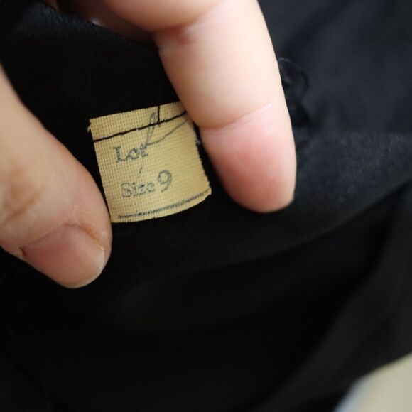 Vintage Black Pleated Mini Shirtdress Zipper Front 60s 70s Chic Academic - Picture 13 of 13